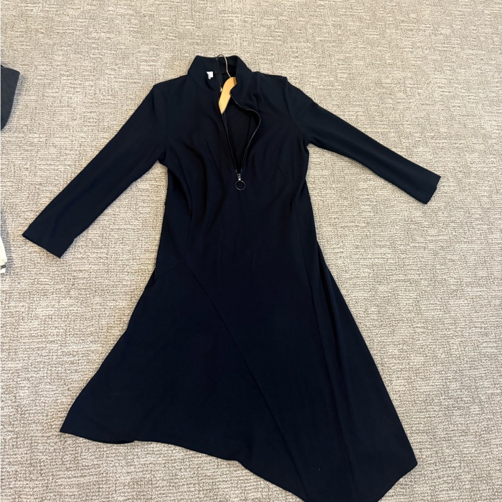Akris Navy Long Sleeve Dress